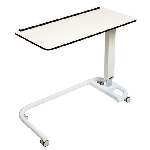Tavolino servitore ad azionamento manuale - Sun-OBT3C/CM/1L - Sunflower Medical - con rotelle / ad altezza regolabile
