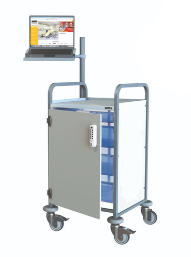 Carrello informatico medico - Sun-KSS3 - Sunflower Medical - mobile / sicuro