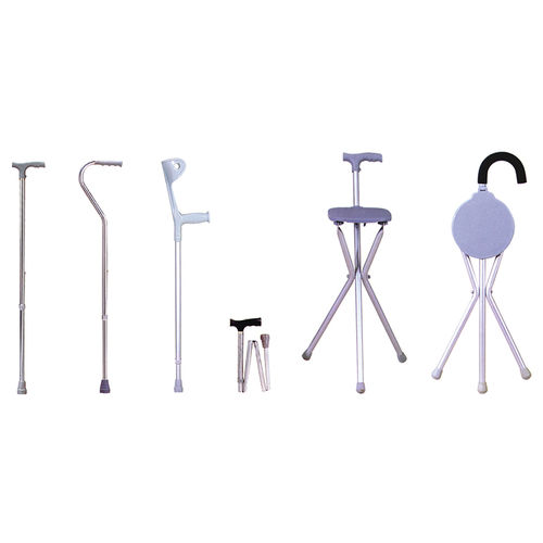 Bastone da passeggio con impugnatura a T - SMD-130101 - Suzhou SunMed - tripode / ad altezza regolabile / pieghevole