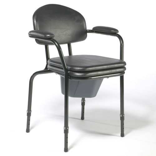 Sedia da toilette con braccioli - 9063 - VERMEIREN - con secchio / ad altezza regolabile