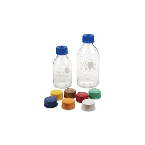 Flacone Di Vetro Borosilicato 500 Ml - Da Laboratorio, Con Tappo Blu, Resistente Al Calore, Tipo Duran/Pyrex