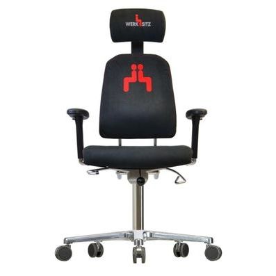 Sedia da ufficio con rotelle - WS 9320 ALCANTARA - Werksitz - con braccioli / ad altezza regolabile / girevole