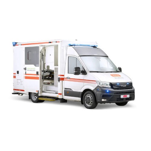 Ambulanza elettrica - WAS 500 E - WAS - Wietmarscher Ambulanz- und Sonderfahrzeug - di salvataggio / con compartimenti / 4x4