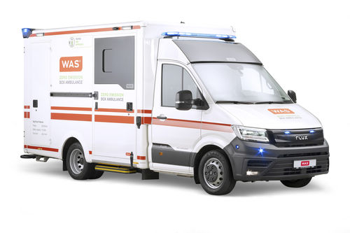 Ambulanza elettrica - WAS 500 E - WAS - Wietmarscher Ambulanz- und Sonderfahrzeug - di salvataggio / con compartimenti / 4x4