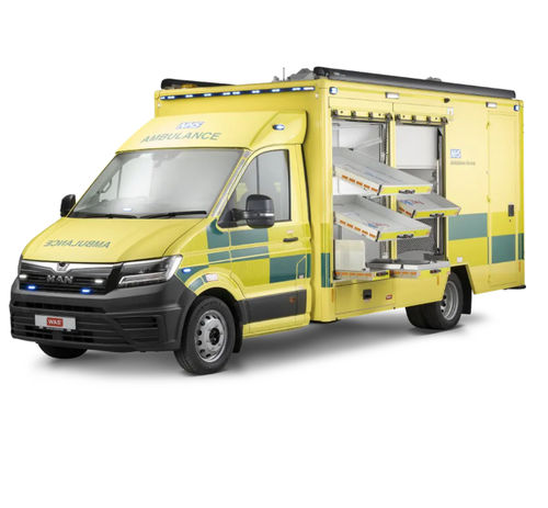 Ambulanza con compartimenti - WAS 900 - WAS - Wietmarscher Ambulanz- und Sonderfahrzeug - con ossigenoterapia / automatica