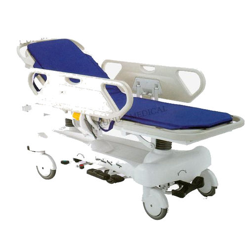 Barella con carrello da trasporto - HL-A411B TYPE II - HI-LIFE Technology (HEBEI ) Co., Ltd. - idraulica / ad altezza regolabile / con schienale regolabile