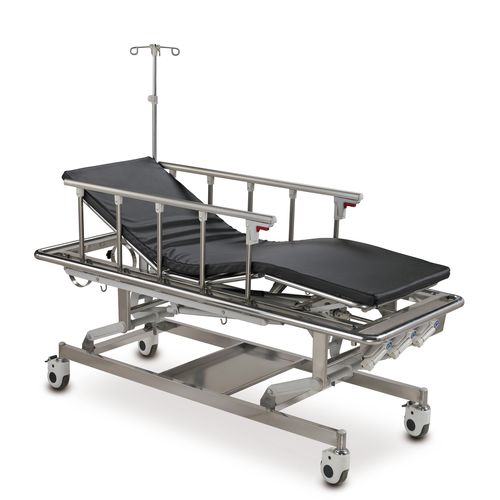 Barella con carrello da trasporto - ALK06-A105B - Zhongshan Aolike Medical Equipment Technology - manuale / ad altezza regolabile / con schienale regolabile