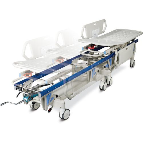 Barella con carrello da trasporto - ALK06-H801 - Zhongshan Aolike Medical Equipment Technology - idraulica / ad altezza regolabile / con schienale regolabile