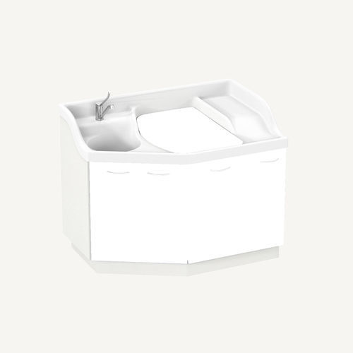Mobile con fasciatoio con lavabo - MICROCRÈCHE - Loxos - con vaschette portaoggetti