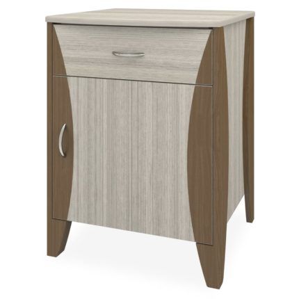Comodino con armadietto - Long Beach - Kwalu - con cassetti