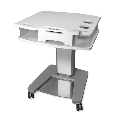 Tavolo oftalmico elettrico - TTUD-1000 - Tomey - con rotelle / ad altezza regolabile