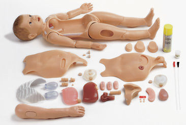 Manichino didattico per cure pediatriche - CLA 23 - Coburger Lehrmittelanstalt - di nutrizione / per puntura / per iniezioni