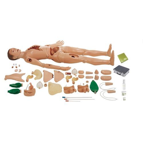 Manichino didattico per assistenza generale - CLA 2 - Coburger Lehrmittelanstalt - per cure infermieristiche / per tracheotomia / per iniezioni