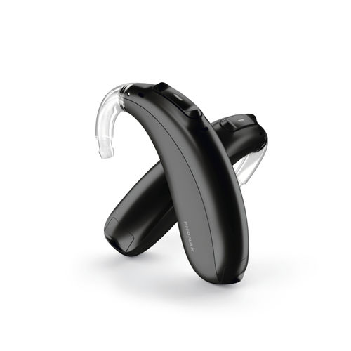 Audioprotesi BTE - Naída™ Link M - Phonak - bluetooth® / beige / nera