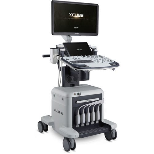 Ecografo su piattaforma - X-CUBE 90 on GPX  - Alpinion Medical Systems - per ecografia multidisciplinare / in bianco e nero / con doppler a colori