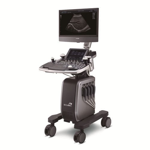 Ecografo su piattaforma - E-CUBE 8 Series - Alpinion Medical Systems - per ecografia multidisciplinare / con doppler a colori / 3D/4D