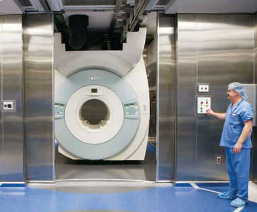 Porta a schermatura RF - IOSD - ETS Lindgren - per struttura sanitaria / per MRI / scorrevole