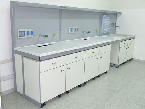 Tavolo di procedura da laboratorio - Asepsi Labsteel® - SHD Italia - con cassetti / con lavandino / in poliuretano