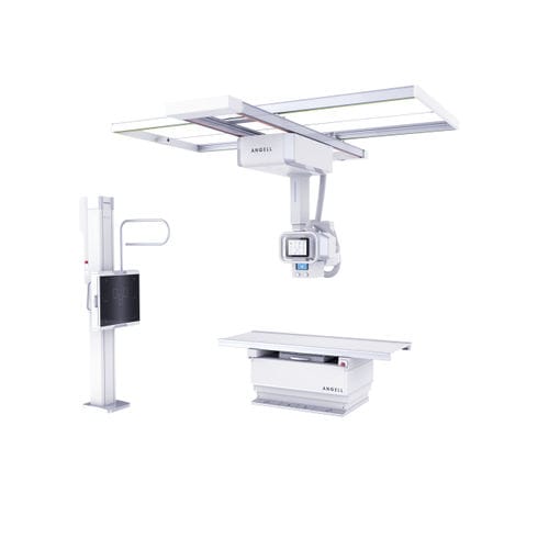 Sistema di radiografia digitale - WR - Angell Technology - per radiografia multidisciplinare / con bucky da terra / con braccio portatubo telescopico a soffitto