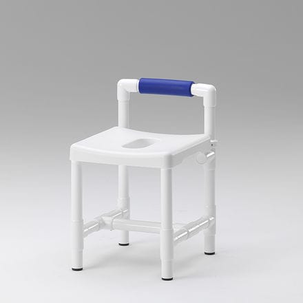 Sgabello da doccia con apertura igienica - DH 49 RL - RCN Medizin - con schienale