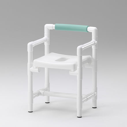 Sgabello da doccia con braccioli - DH 49 A RL - RCN Medizin - con apertura igienica / con schienale