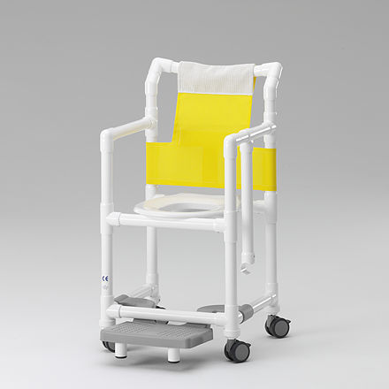 Sedia da doccia con braccioli - SC 100 FT SB - RCN Medizin - con rotelle / con poggiapiedi scorrevole / con apertura igienica