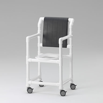 Sedia da doccia con braccioli - SC 100 PR - RCN Medizin - con rotelle / con apertura igienica / con schienale