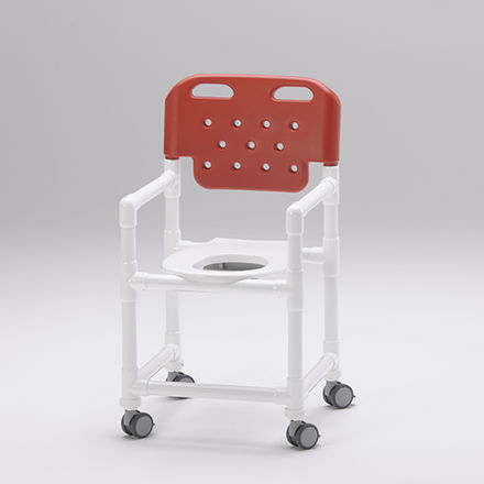Sedia da doccia con braccioli - SC 200 - RCN Medizin - con rotelle / con apertura igienica / con schienale