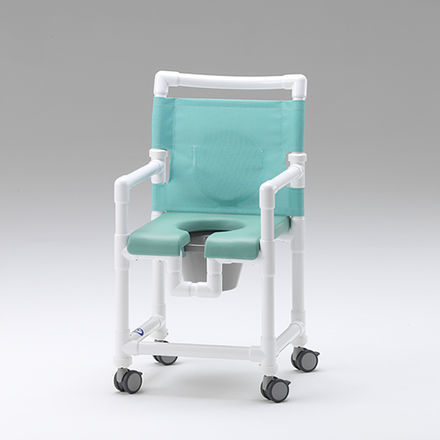 Sedia da doccia con braccioli - SCC 250 PP - RCN Medizin - con rotelle / con poggiapiedi / con apertura igienica