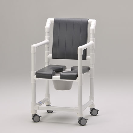 Sedia da doccia con braccioli - SCC 250 PR PZ - RCN Medizin - con rotelle / con apertura igienica / con secchio