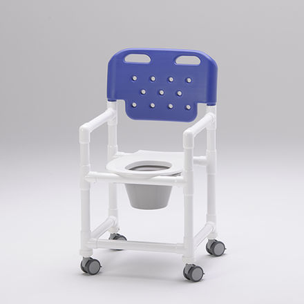 Sedia da doccia con braccioli - SCC 200 - RCN Medizin - con rotelle / con apertura igienica / con secchio