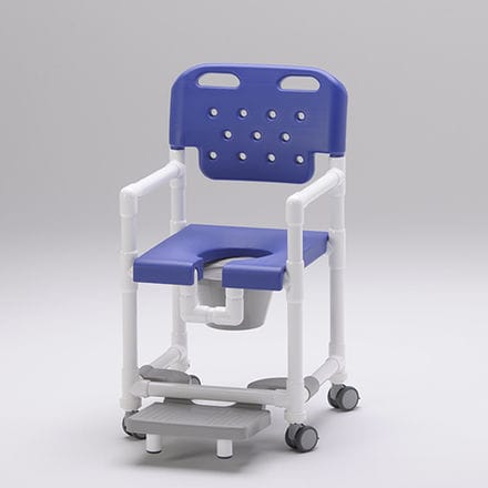 Sedia da doccia con braccioli - SCC 200 BS FT - RCN Medizin - con rotelle / con apertura igienica / con secchio
