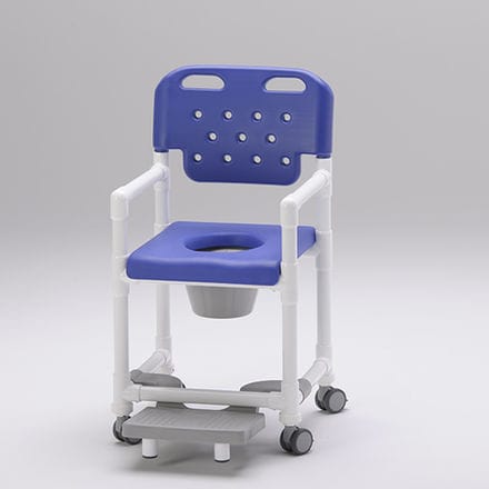 Sedia da doccia con braccioli - SCC 200 FT PS - RCN Medizin - con rotelle / con poggiapiedi scorrevole / con apertura igienica