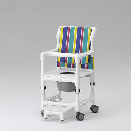 Sedia da doccia con braccioli - KSC 180 FT RP SB - RCN Medizin - con rotelle / con poggiapiedi scorrevole / con apertura igienica