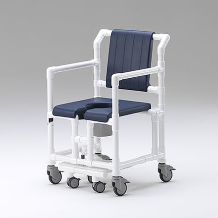 Sedia da doccia con braccioli - SCC 250 XL PPG STE - RCN Medizin - con rotelle / con poggiapiedi scorrevole / con apertura igienica