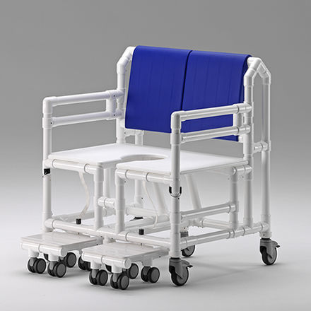 Sedia da doccia con braccioli - SCC 250 XXXL DSP 400 2ASAOS 2MFTOS 2PR STE - RCN Medizin - con rotelle / con schienale / bariatrica