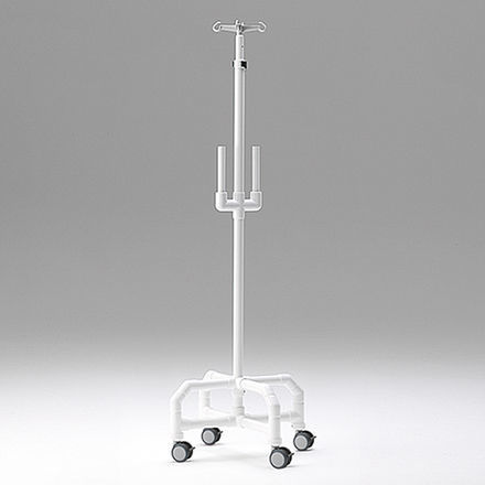 Asta portaflebo con rotelle - IH PH HV MRT - RCN Medizin - 4 ganci / telescopica / amagnetica