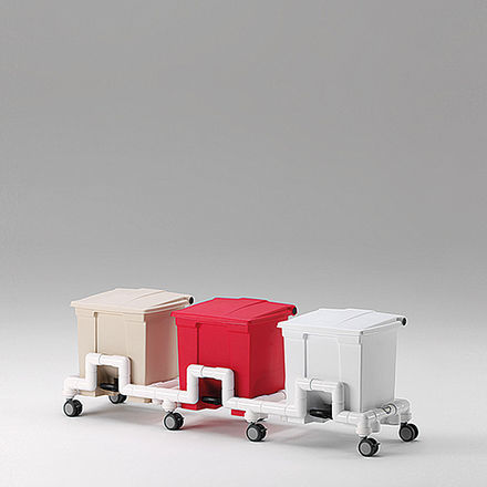 Pattumiera in plastica - MSR 330 - RCN Medizin - a pedale / su rotelle