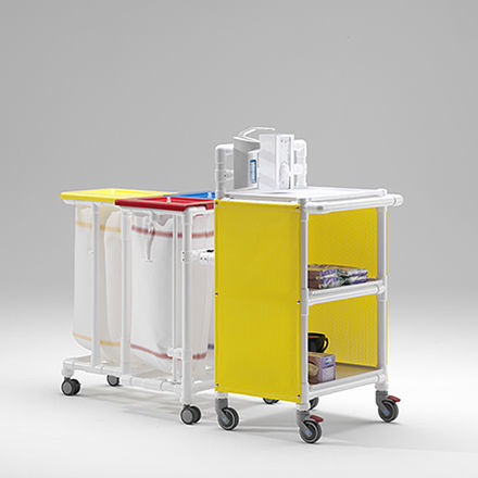 Carrello portabiancheria per sacchi sporchi - MC 633 S - RCN Medizin - per sacchi puliti / medico / da trasporto
