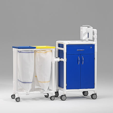 Carrello portabiancheria per sacchi puliti - MPC 372 S - RCN Medizin - per sacchi sporchi / medico / da trasporto
