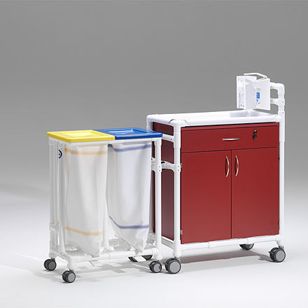 Carrello portabiancheria per sacchi puliti - MPC 472 S - RCN Medizin - per sacchi sporchi / medico / da trasporto