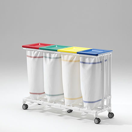Carrello portabiancheria per sacchi sporchi - SLH 024 FP - RCN Medizin - ospedaliero / da trasporto / 4 sacchi