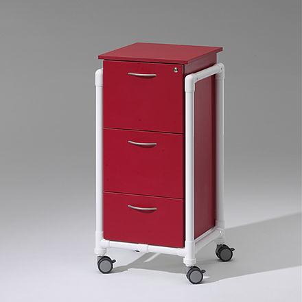 Carrello medico - MDC 95 - RCN Medizin - per cartelle cliniche / di stoccaggio / 3 cassetti