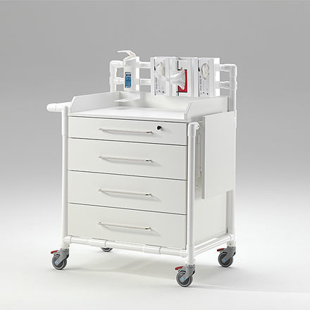 Carrello medico - Solution II - RCN Medizin - per uso generale / per trattamenti / con piano di appoggio
