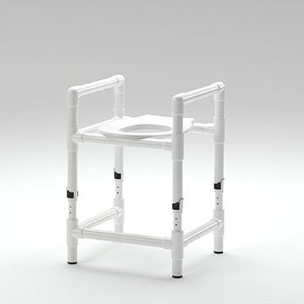 Sgabello da doccia con braccioli - DH 80 HV - RCN Medizin - senza schienale / con apertura igienica / ad altezza regolabile