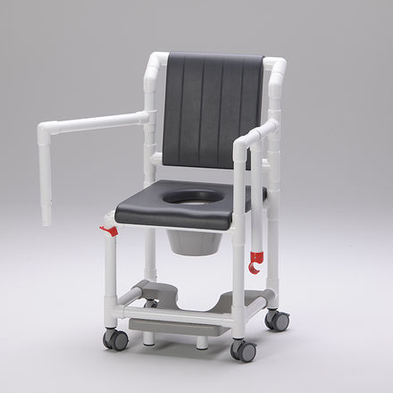 Sedia da doccia con braccioli - SCC 250 PSG SB - RCN Medizin - con rotelle / con poggiapiedi / con apertura igienica
