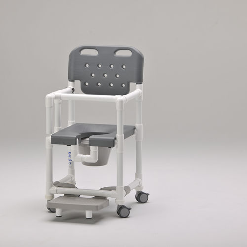 Sedia da doccia con braccioli - SCC 200 S - RCN Medizin - con rotelle / con poggiapiedi scorrevole / con apertura igienica