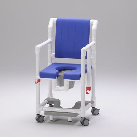 Sedia da doccia con braccioli - SCC 250 PPG SB - RCN Medizin - con rotelle / con poggiapiedi scorrevole / con apertura igienica