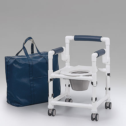 Sedia da doccia con braccioli - SCC 250 R - RCN Medizin - con rotelle / con apertura igienica / con schienale