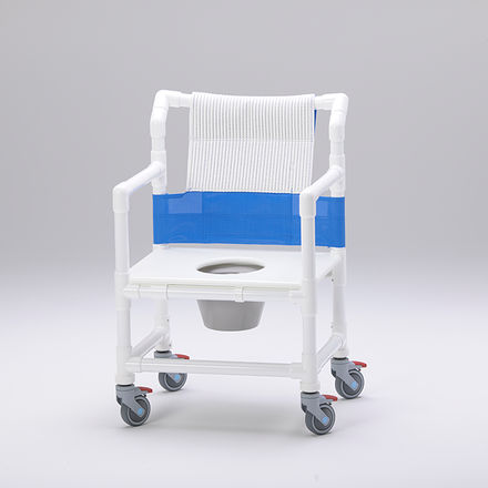 Sedia da doccia con braccioli - SCC 250 XL DS  - RCN Medizin - con rotelle / con apertura igienica / con secchio